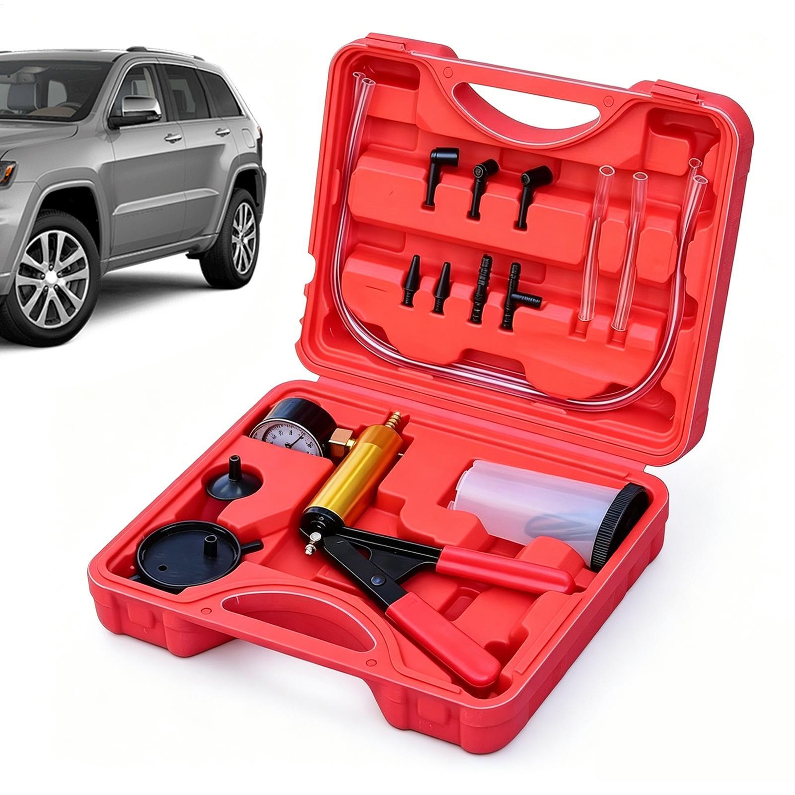 طقم تنظيف فرامل السيارة مع مضخ - مراجعة Brake Bleeder Kit وسعره